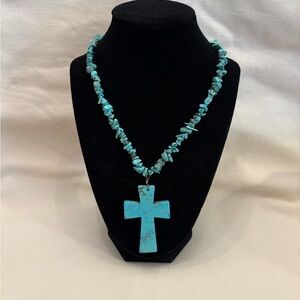 Turquoise Cross Necklace